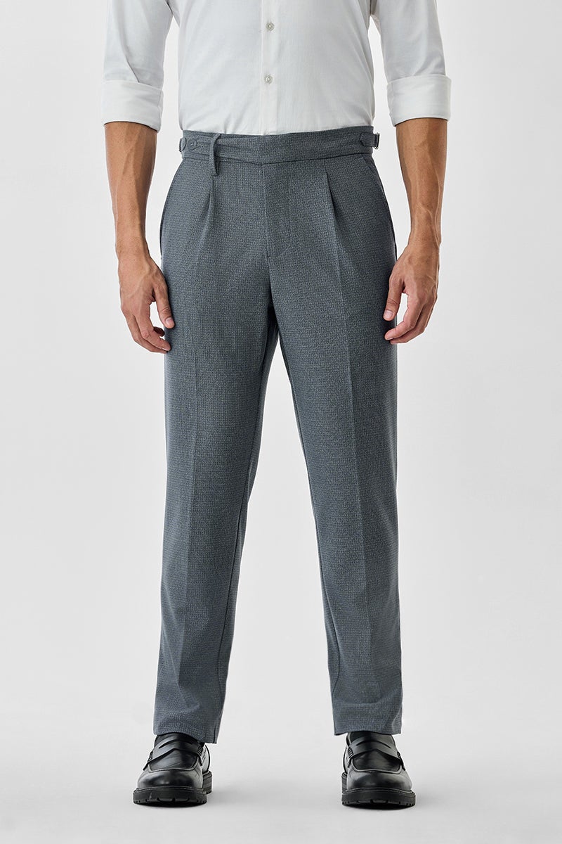 SNITCH Relaxed Fit Stretch Pleated Trousers - Image 3